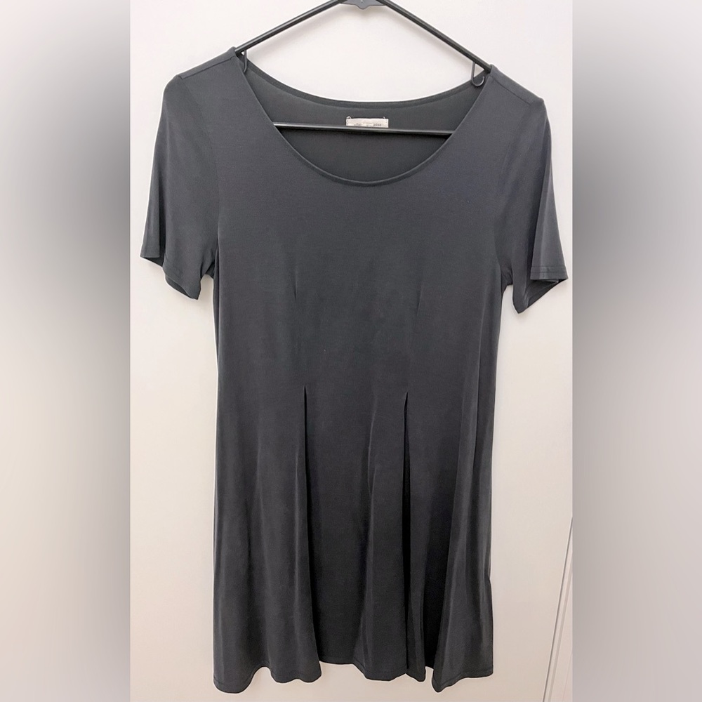 Silence + Noise Tshirt Mini Dress Dark Gray Size Small